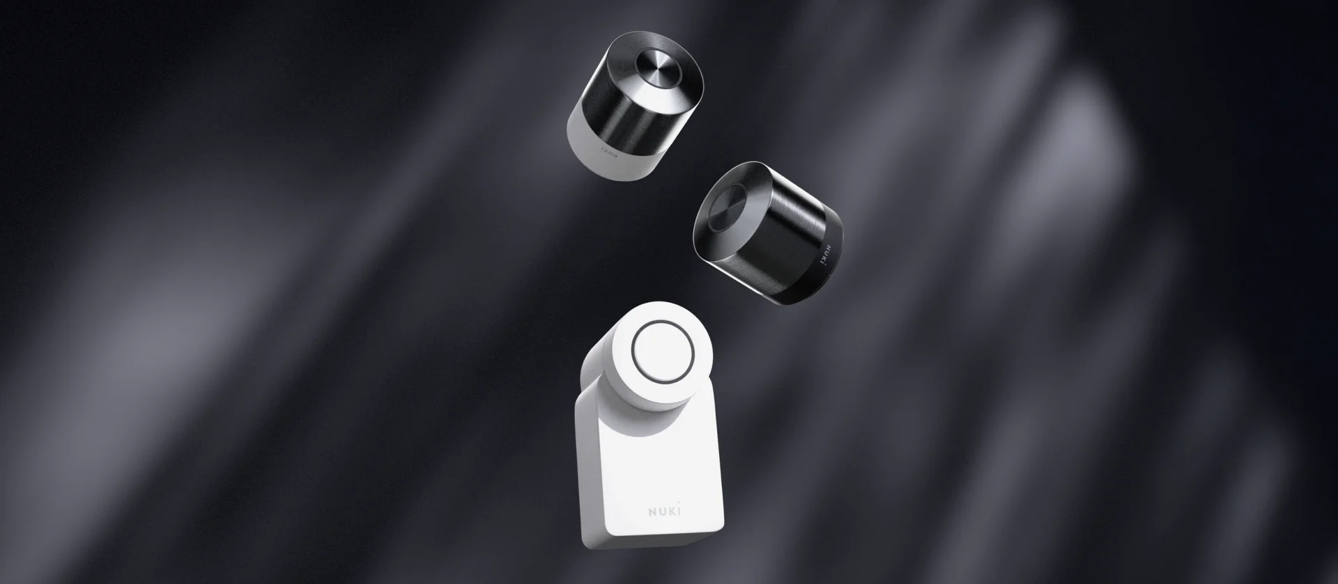 Smart Lock Go, Smart Lock Pro and Smart Lock Ultra float in front of a black Background