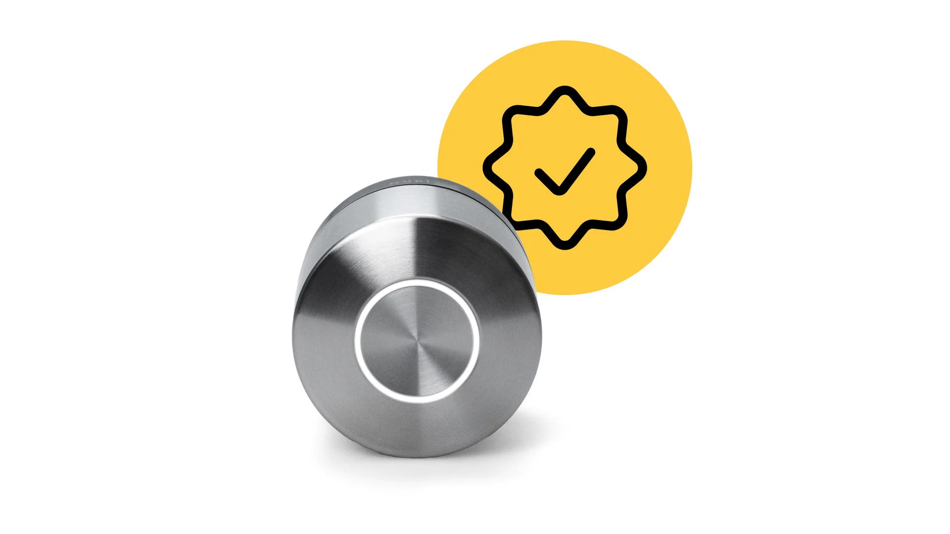 Smart Lock Pro with free Guarantee Plus badge on yellow background