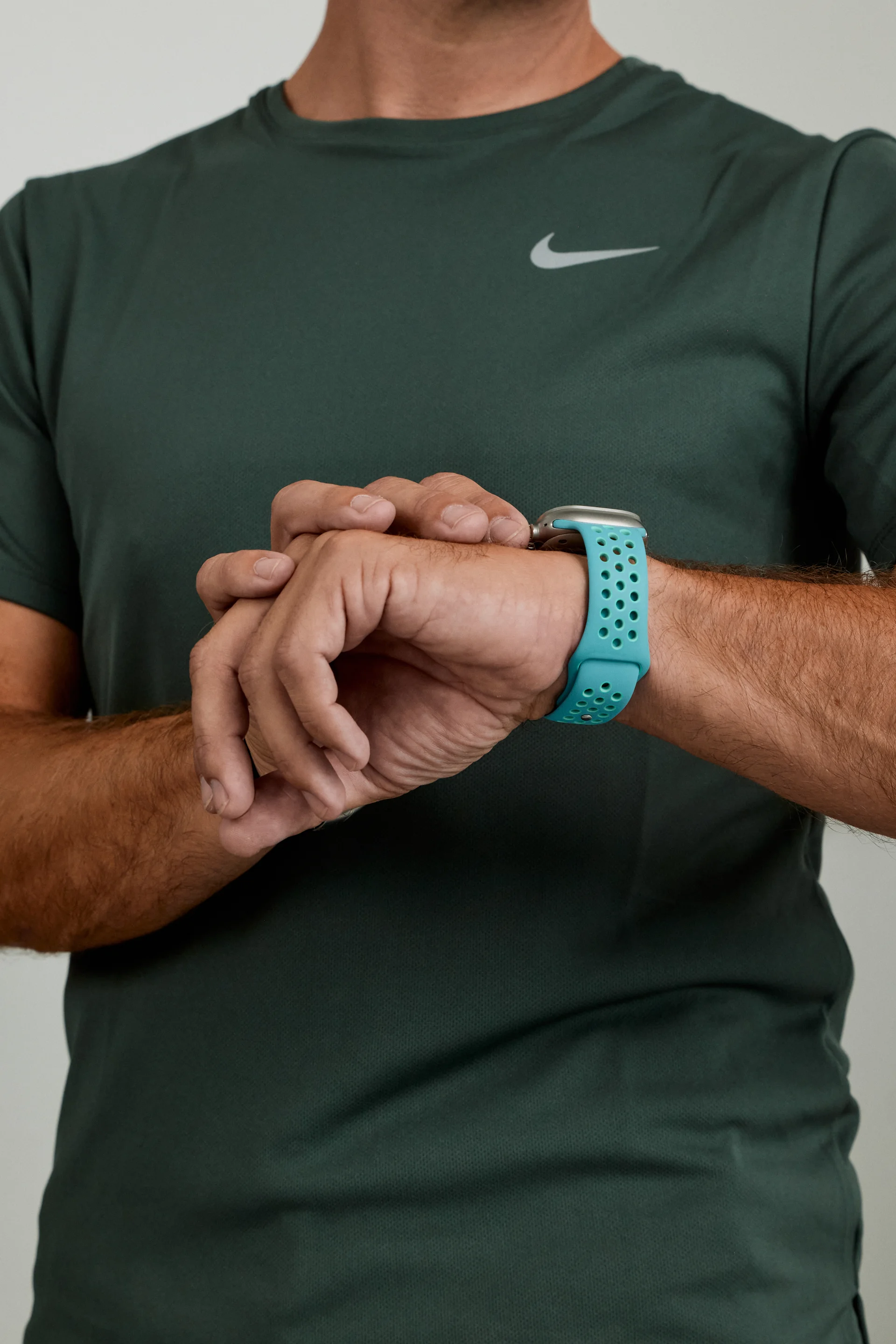 Man with smartwatch.